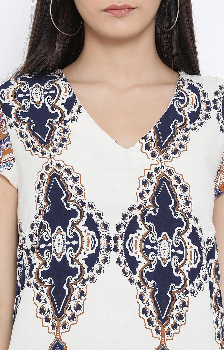 Modern Scarf Graphic Tunic