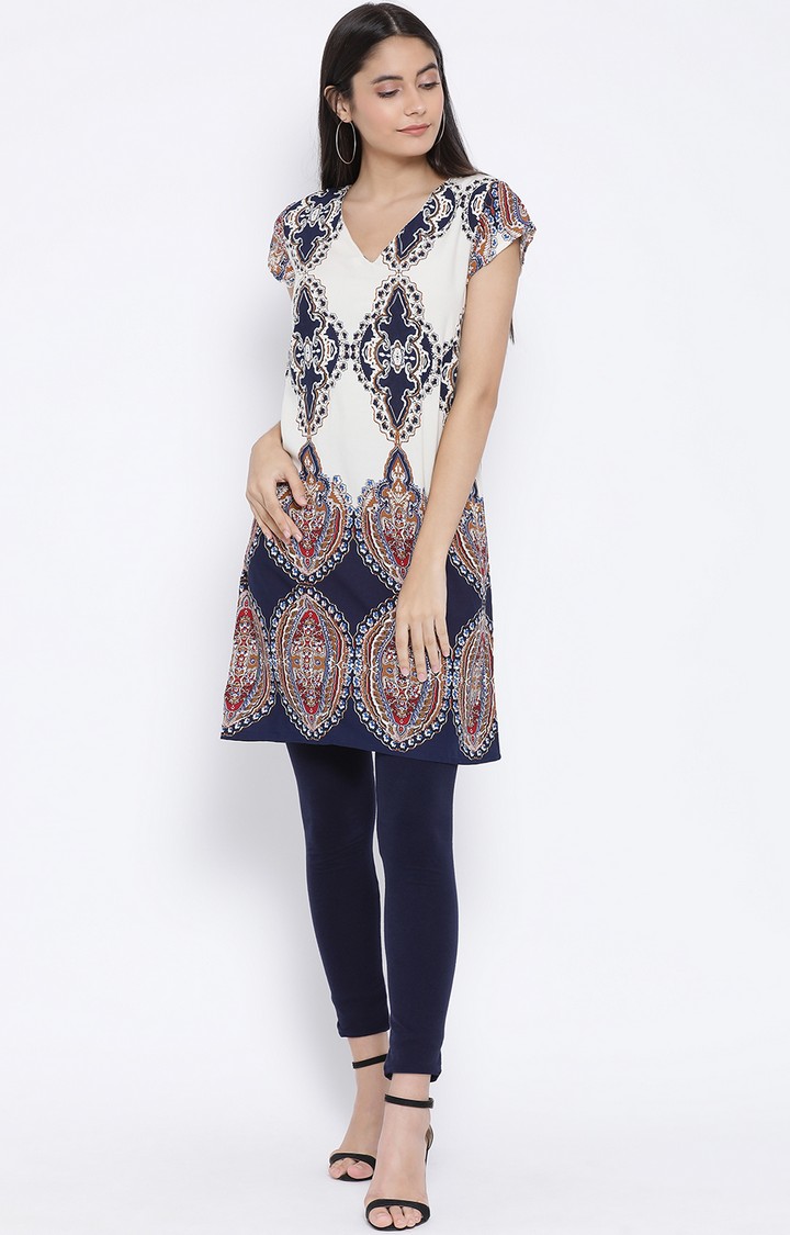 Modern Scarf Graphic Tunic