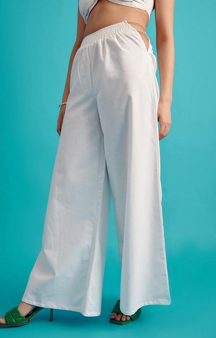 Women's Side Cut-Out Flare Pants