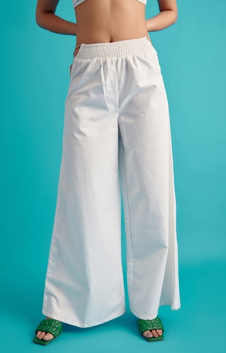 The Clothing Factory | Women's Side Cut-Out Flare Pants
