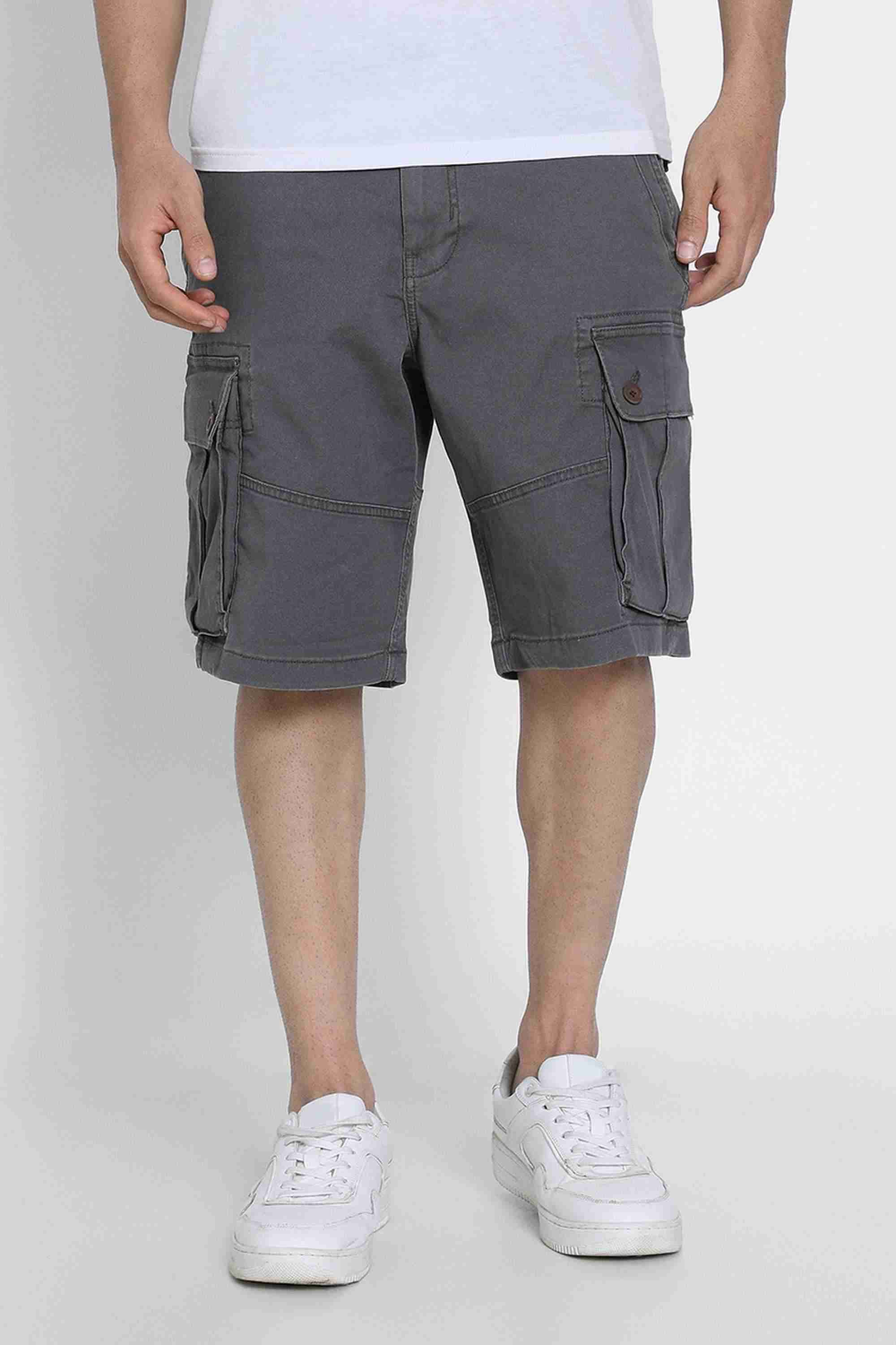 Solid Cotton Regular Fit Men's Shorts