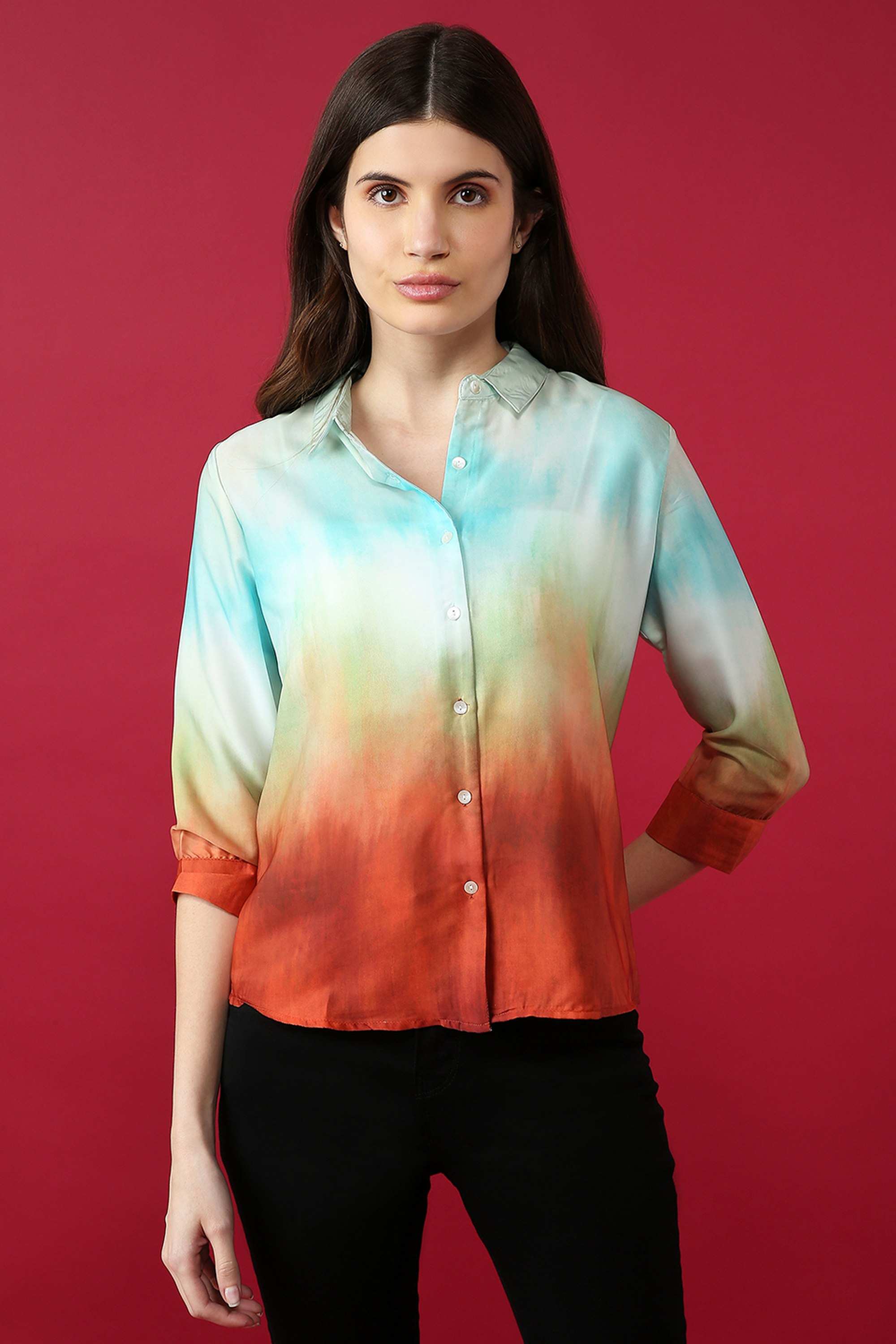 KRAUS Tie & Dye Cotton Women's Casual Wear Shirt