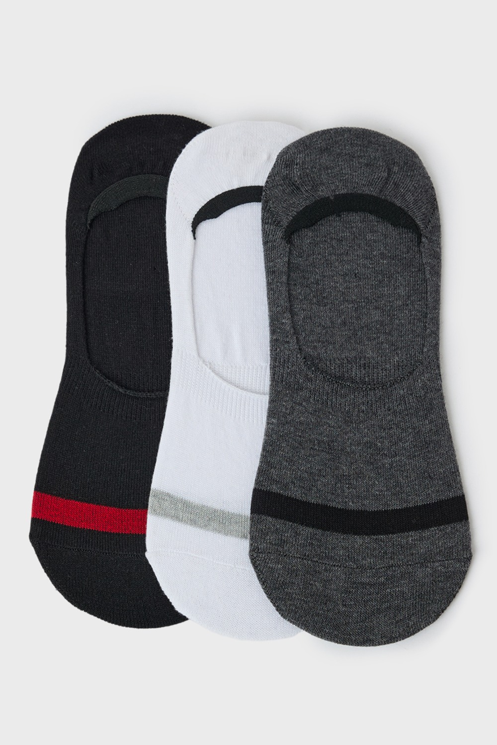 Cotton Men's No Show Socks Assorted Pack of 3