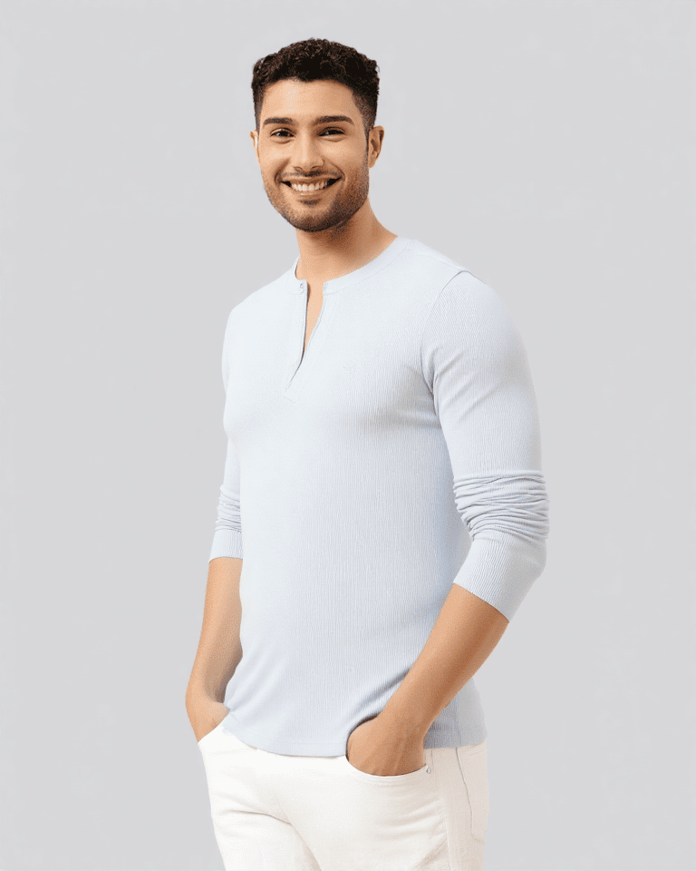 ALBION PREMIUM MENS WINTER CASUAL OFF WHITE T-SHIRT