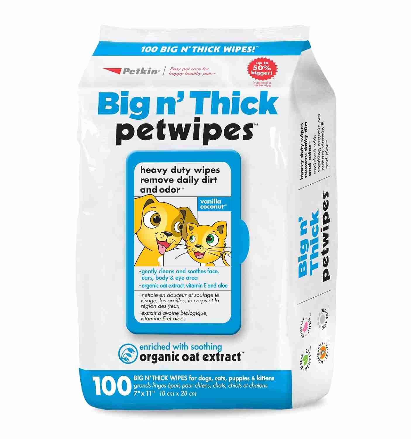 Petkin Big N Thick Pet Wipes