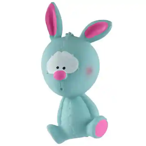 Barkbutler Fofos Latex Bi Rabbit Toy for Dogs | For Small Chewers (Blue)