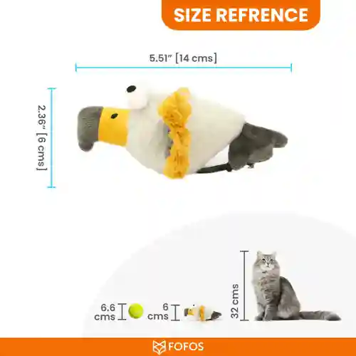 Barkbutler Fofos Eagle with Catnip Balls Interactive Toy for Cats