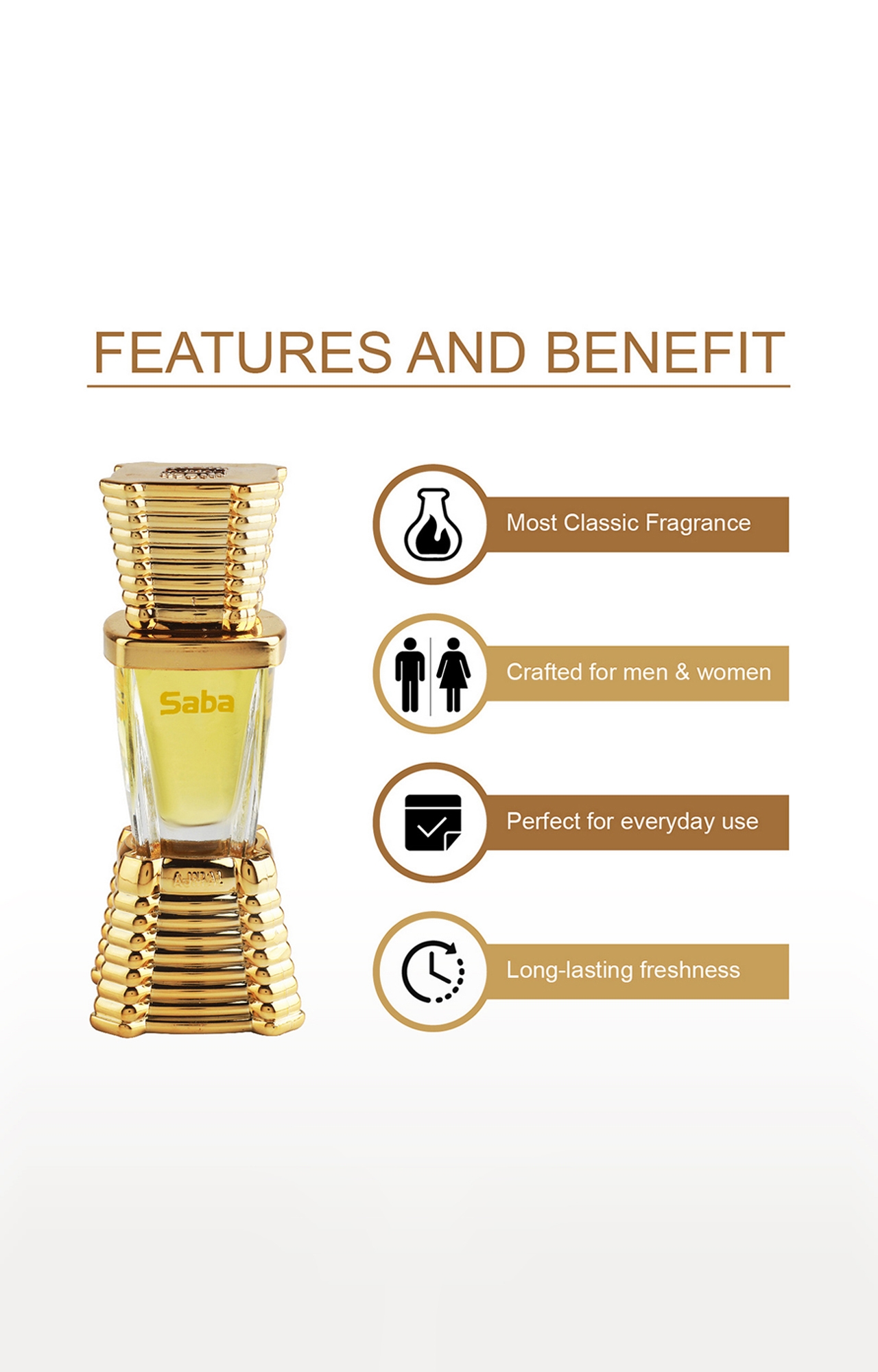 Ajmal | Ajmal Saba Concentrated Perfume Oil 10ml Attar for Men & Women 3