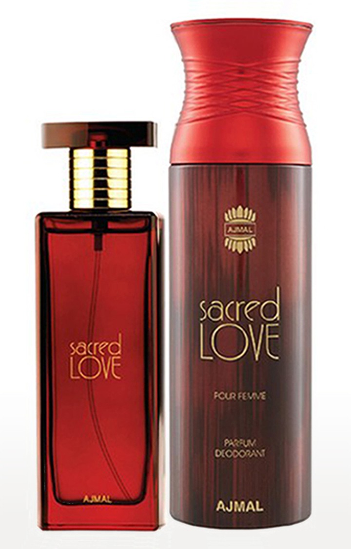 Ajmal Sacred Love EDP Musky Perfume 50ml for Women and Sacred Love Deodorant Musky Fragrance 200ml for WoMen