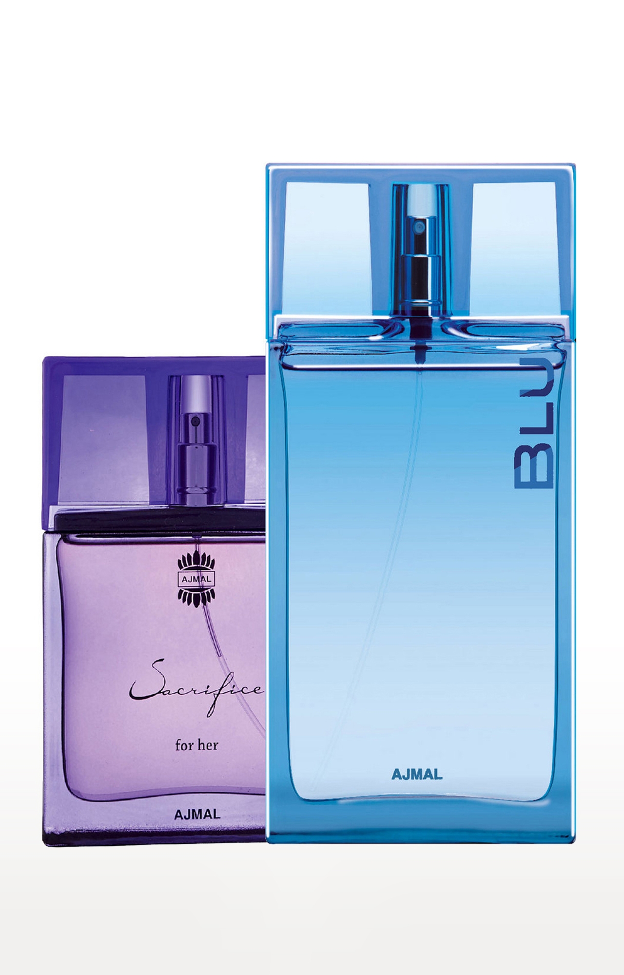 Ajmal | Ajmal Sacrifice for HER EDP Musky Perfume 50ml for Women and Blu EDP Aquatic Perfume 90ml for Men 0