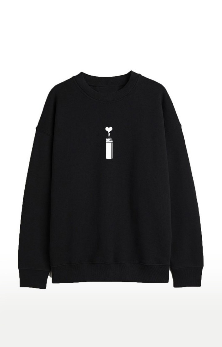 Black baggy sweatshirt discount