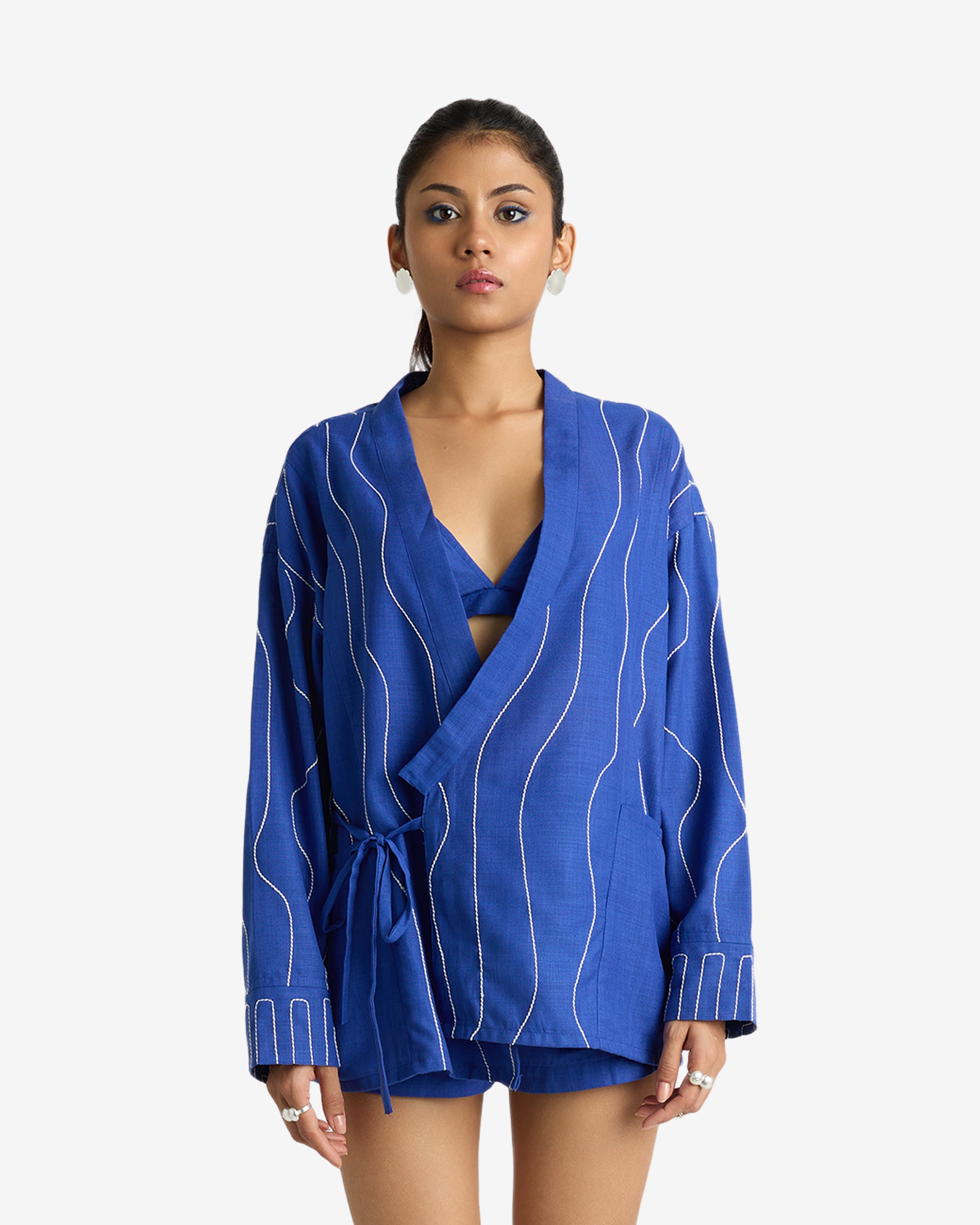 Broken Blue Kimono Jacket