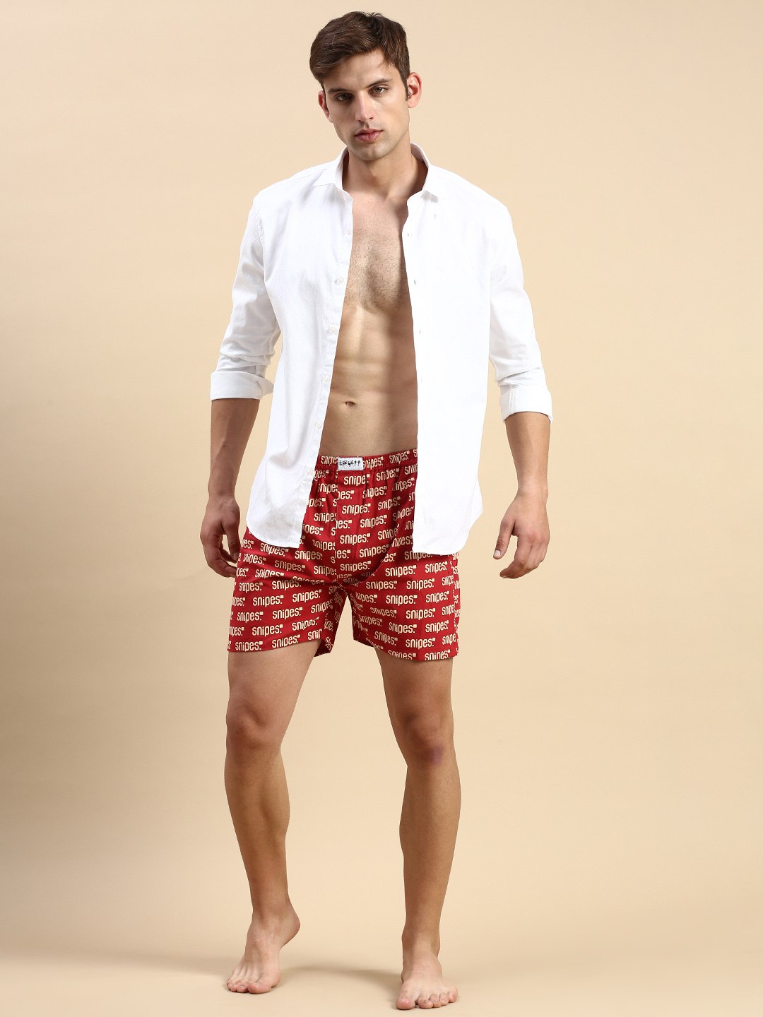 SHOWOFF Men's Printed Red Slim fit Boxer