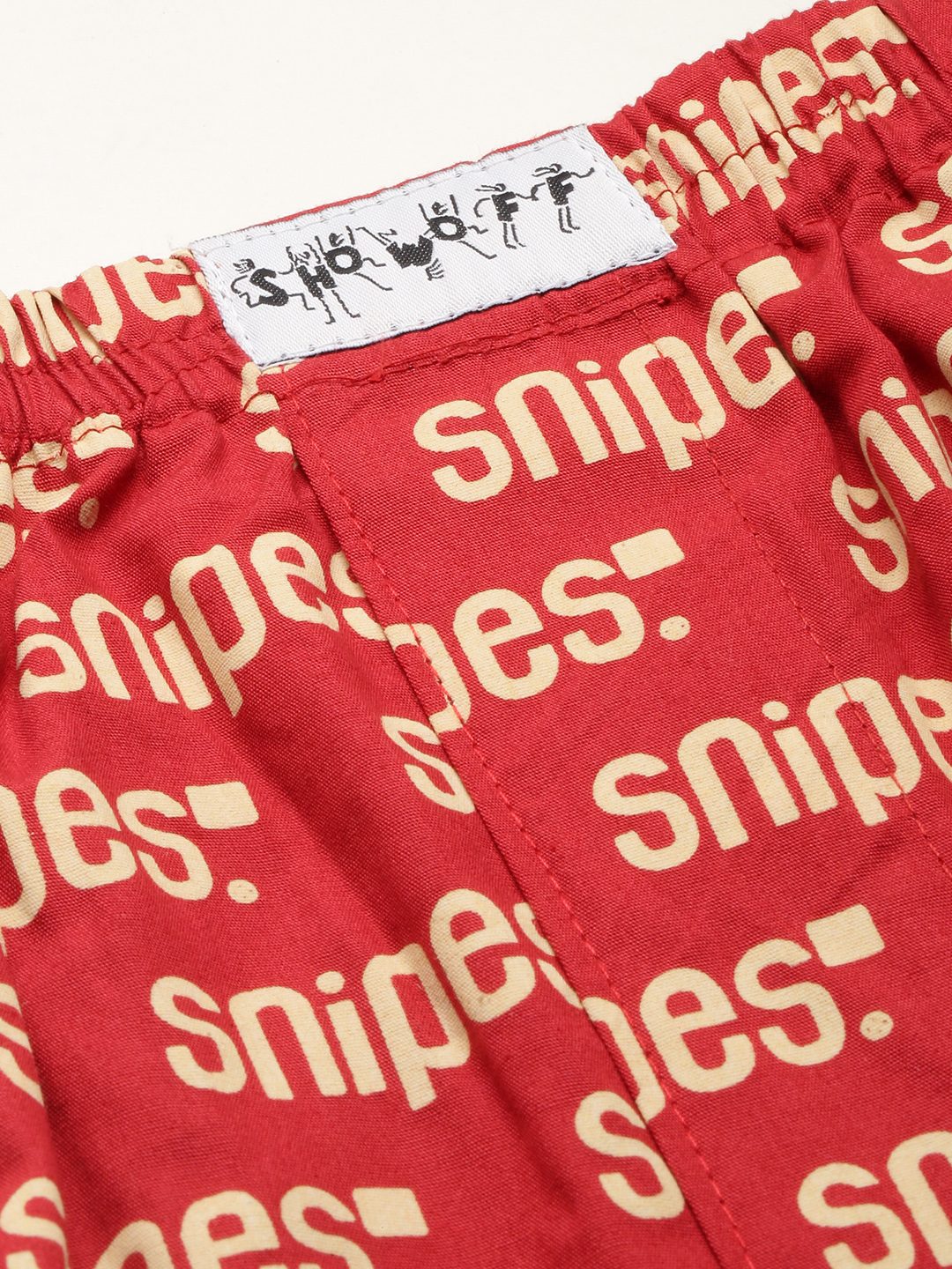 SHOWOFF Men's Printed Red Slim fit Boxer