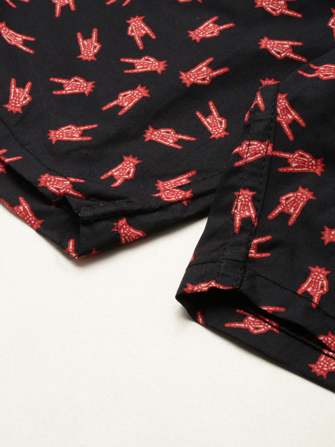 SHOWOFF Men's Printed Black Slim fit Boxer