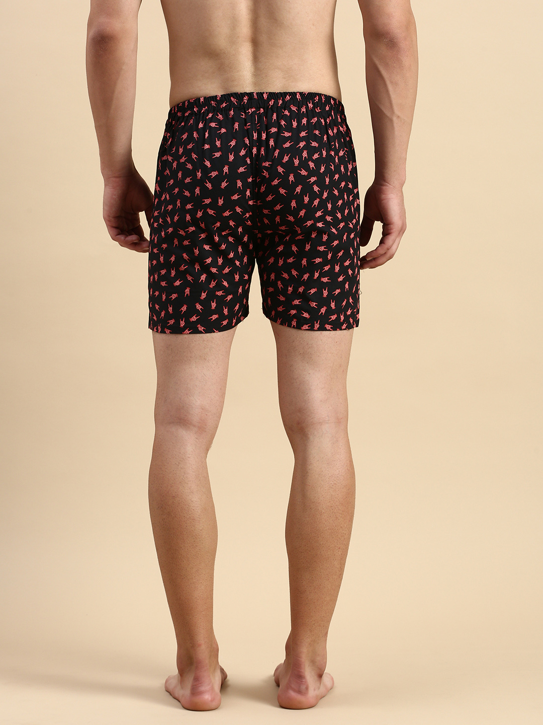 SHOWOFF Men's Printed Black Slim fit Boxer