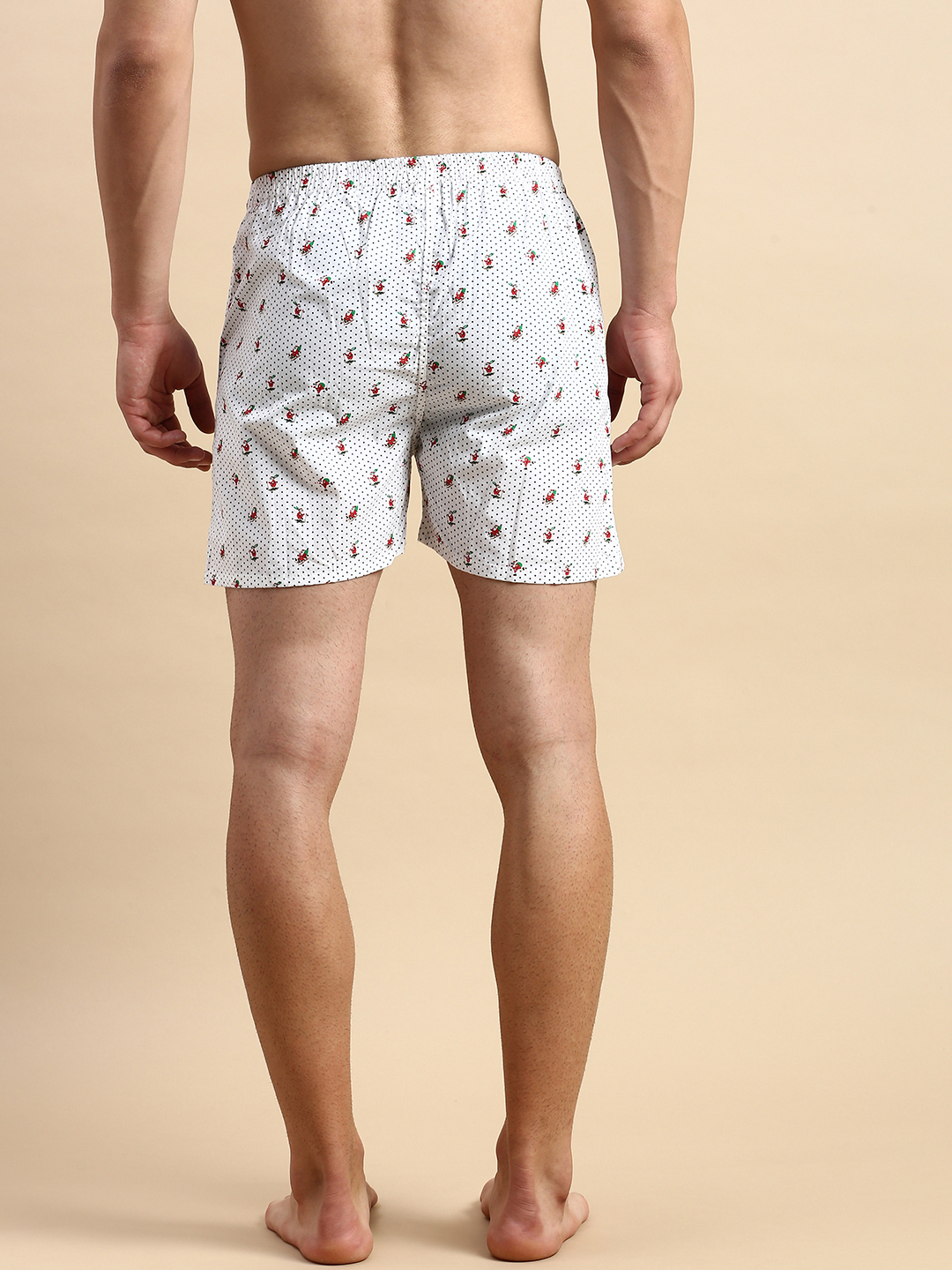 SHOWOFF Men's Printed White Slim fit Boxer