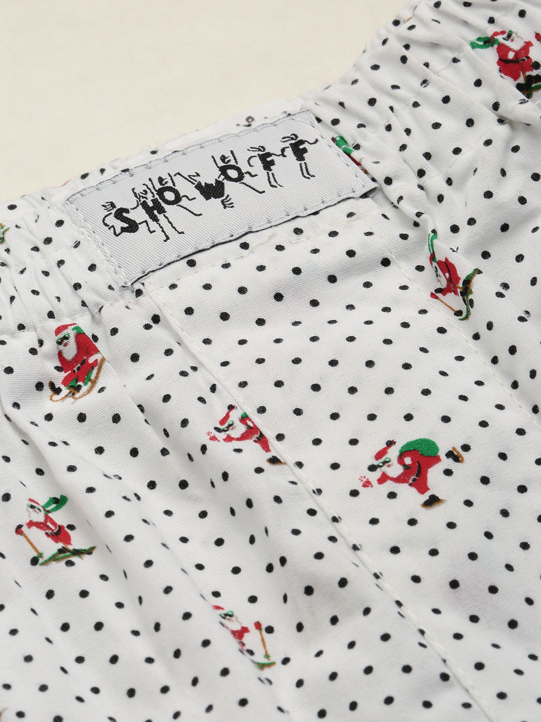 SHOWOFF Men's Printed White Slim fit Boxer