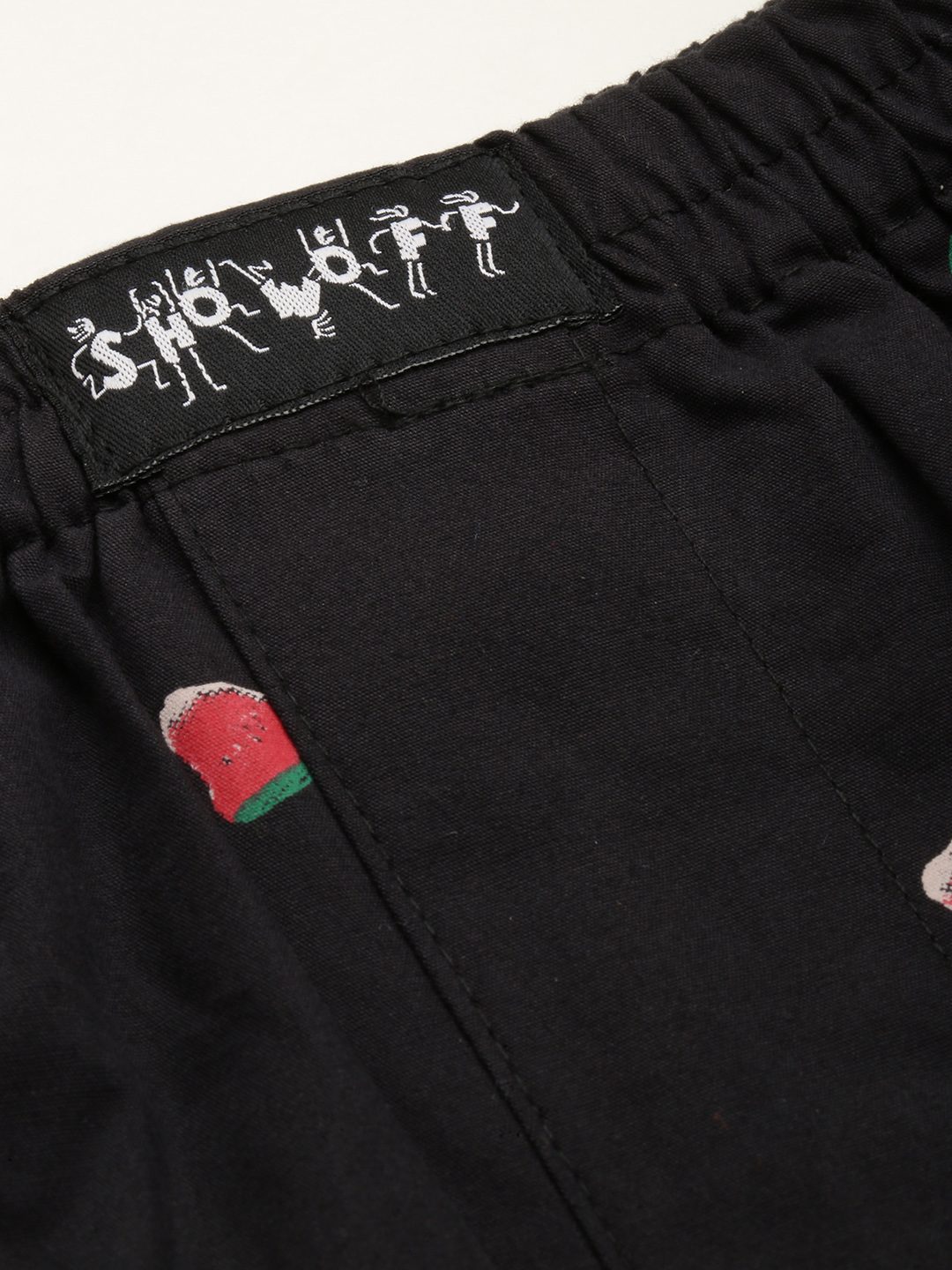 SHOWOFF Men's Printed Black Slim fit Boxer