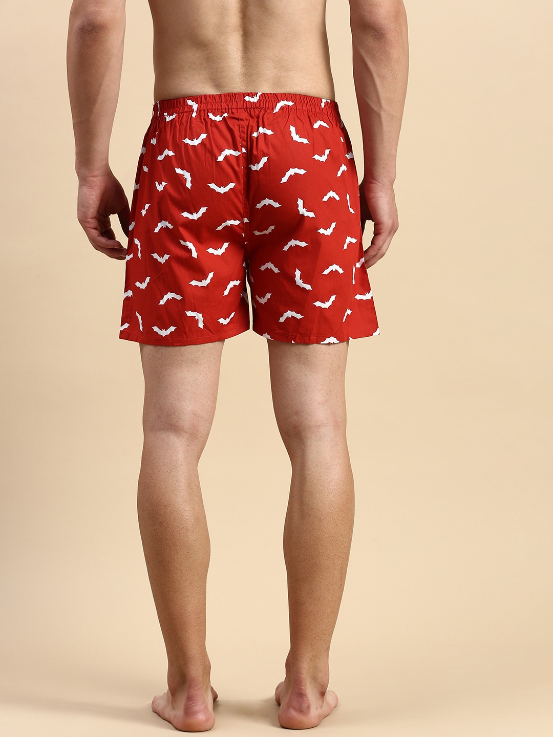 SHOWOFF Men's Printed Red Slim fit Boxer