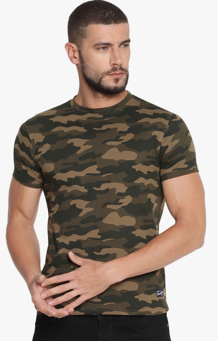 Steenbok | Green Printed T-Shirts 0