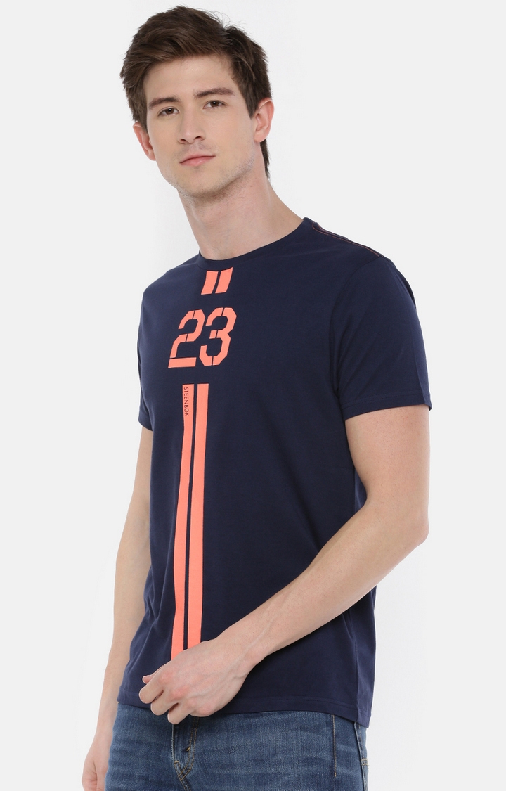 Steenbok | Navy Printed T-Shirts 2