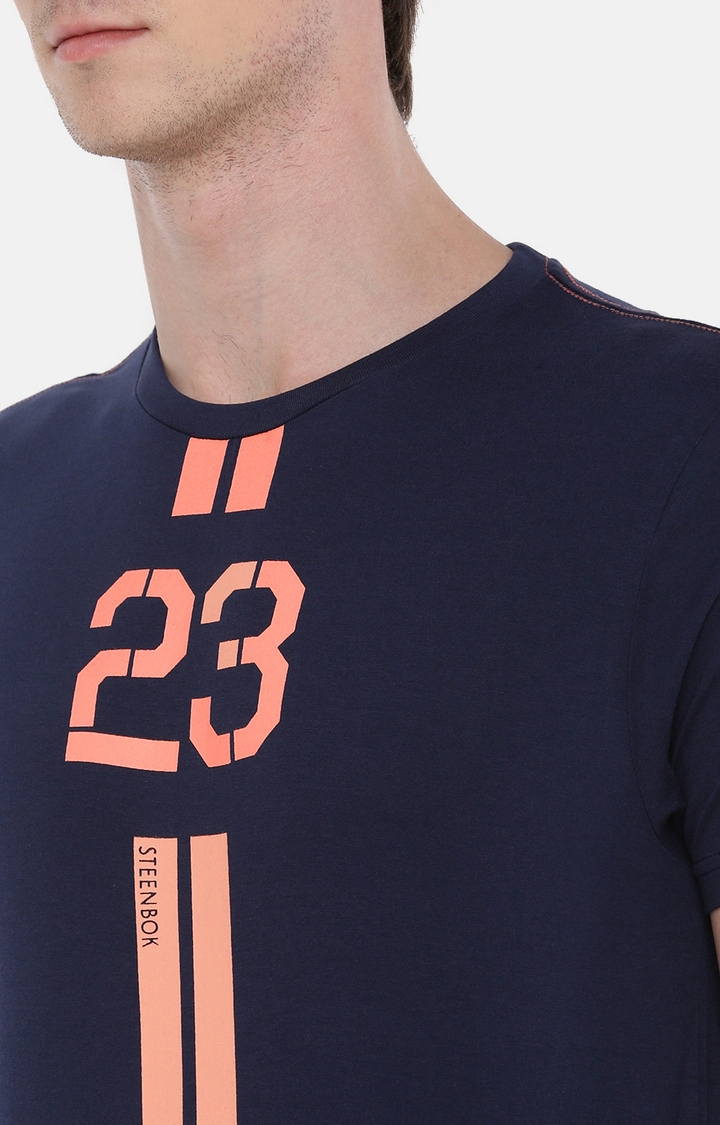Steenbok | Navy Printed T-Shirts 4