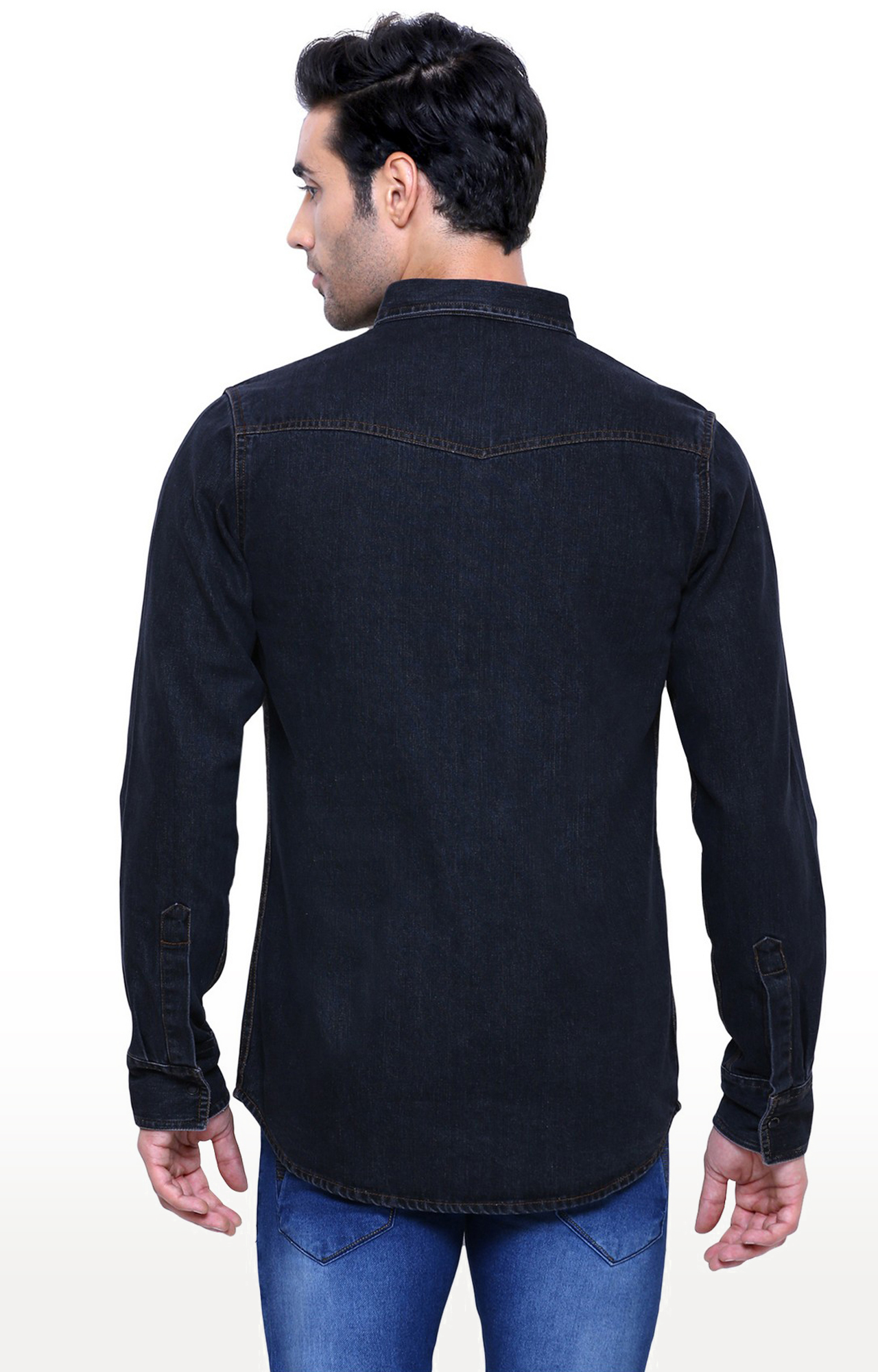 Southbay Men's Carbon Black Casual Denim Shirt