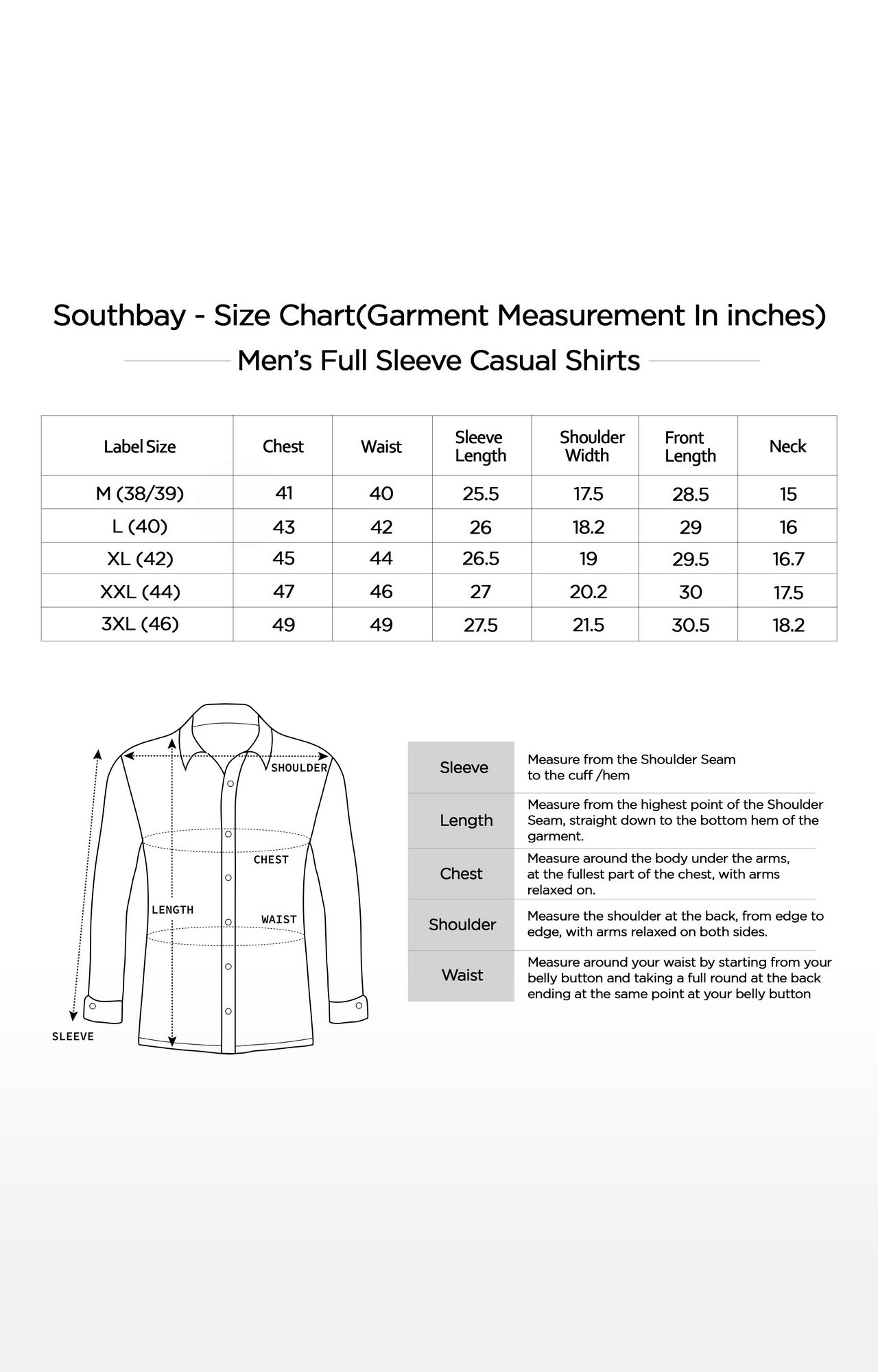 Southbay Men's Icewash Casual Denim Shirt