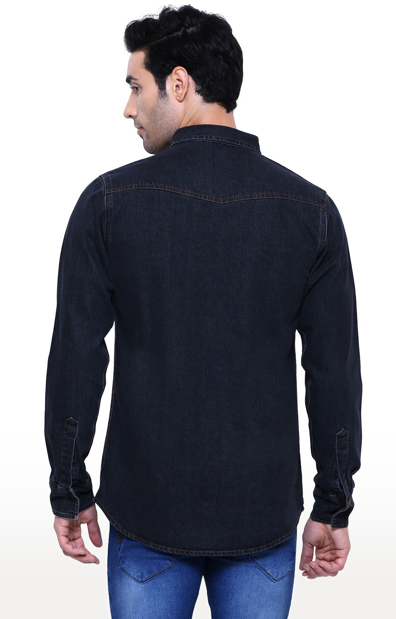 Southbay Men's Carbon Black Casual Denim Shirt