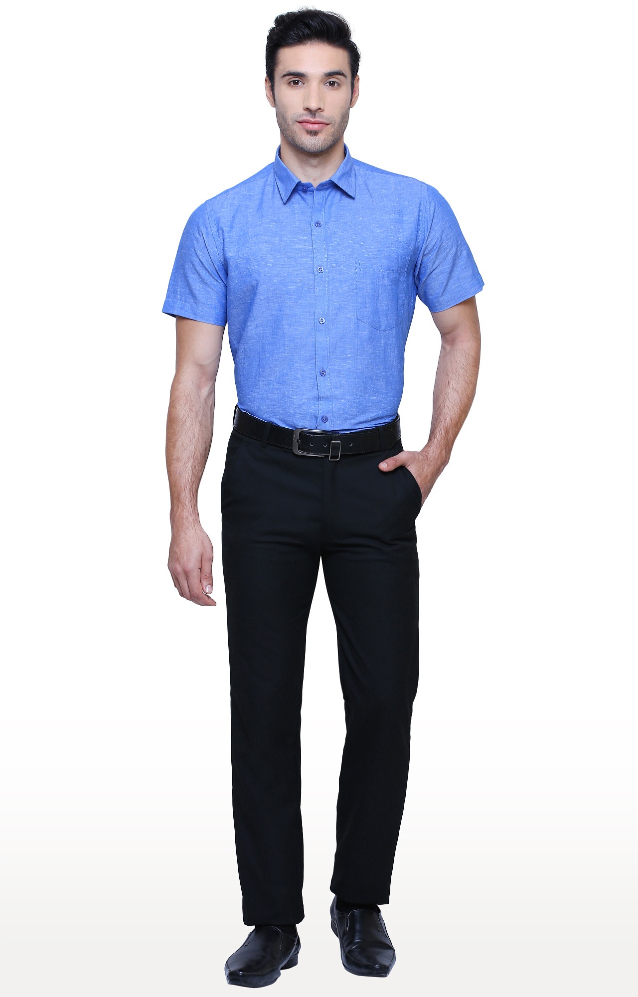 Southbay Men's Half Sleeve Linen Cotton Formal Shirt-SBCLHS234