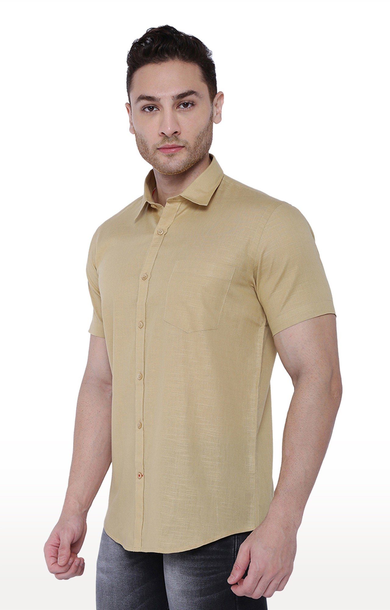 Southbay Men's Half Sleeve Linen Cotton Casual Shirt-SBCLHS239