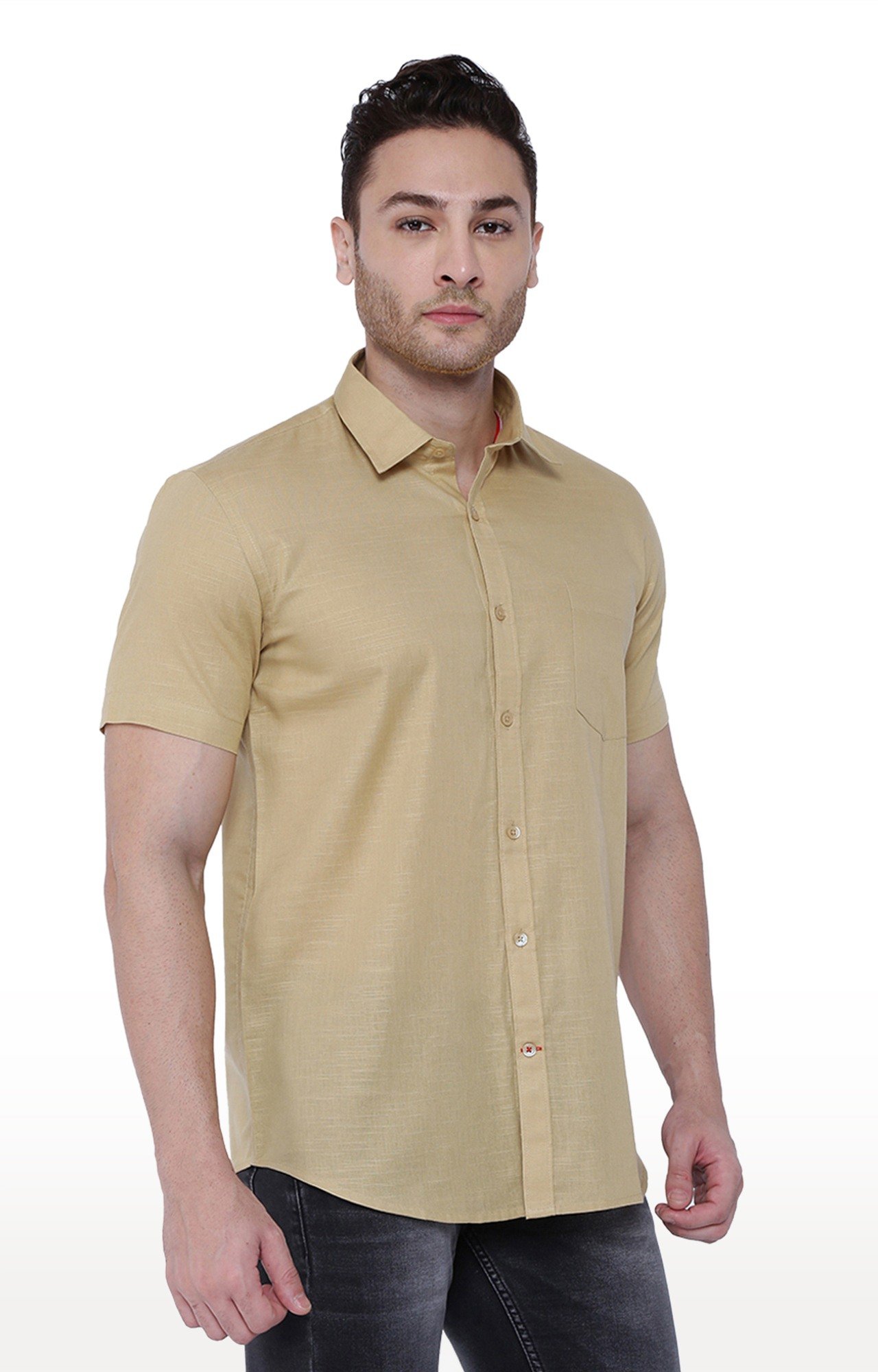 Southbay Men's Half Sleeve Linen Cotton Casual Shirt-SBCLHS239