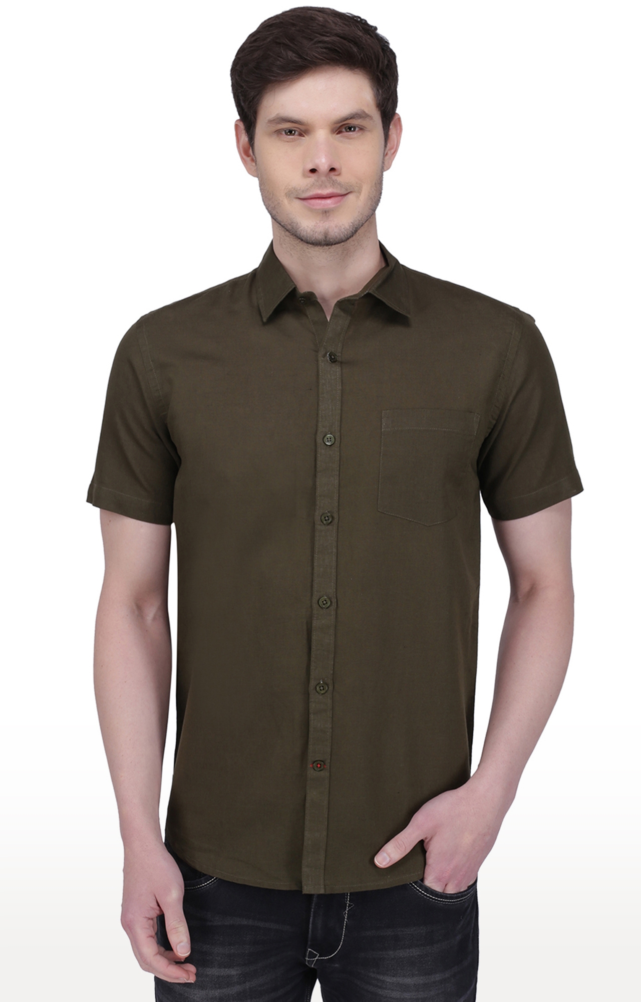 Southbay Men's Linen Cotton Half Sleeve Formal Shirt-SBCLHS244