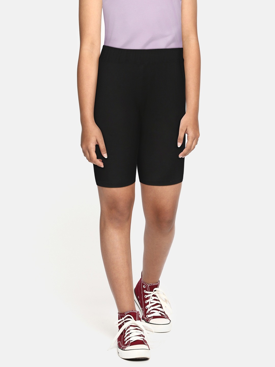 SEYBIL | SEYBIL Girls Pack of 2 Solid Slim Fit Shorts 2