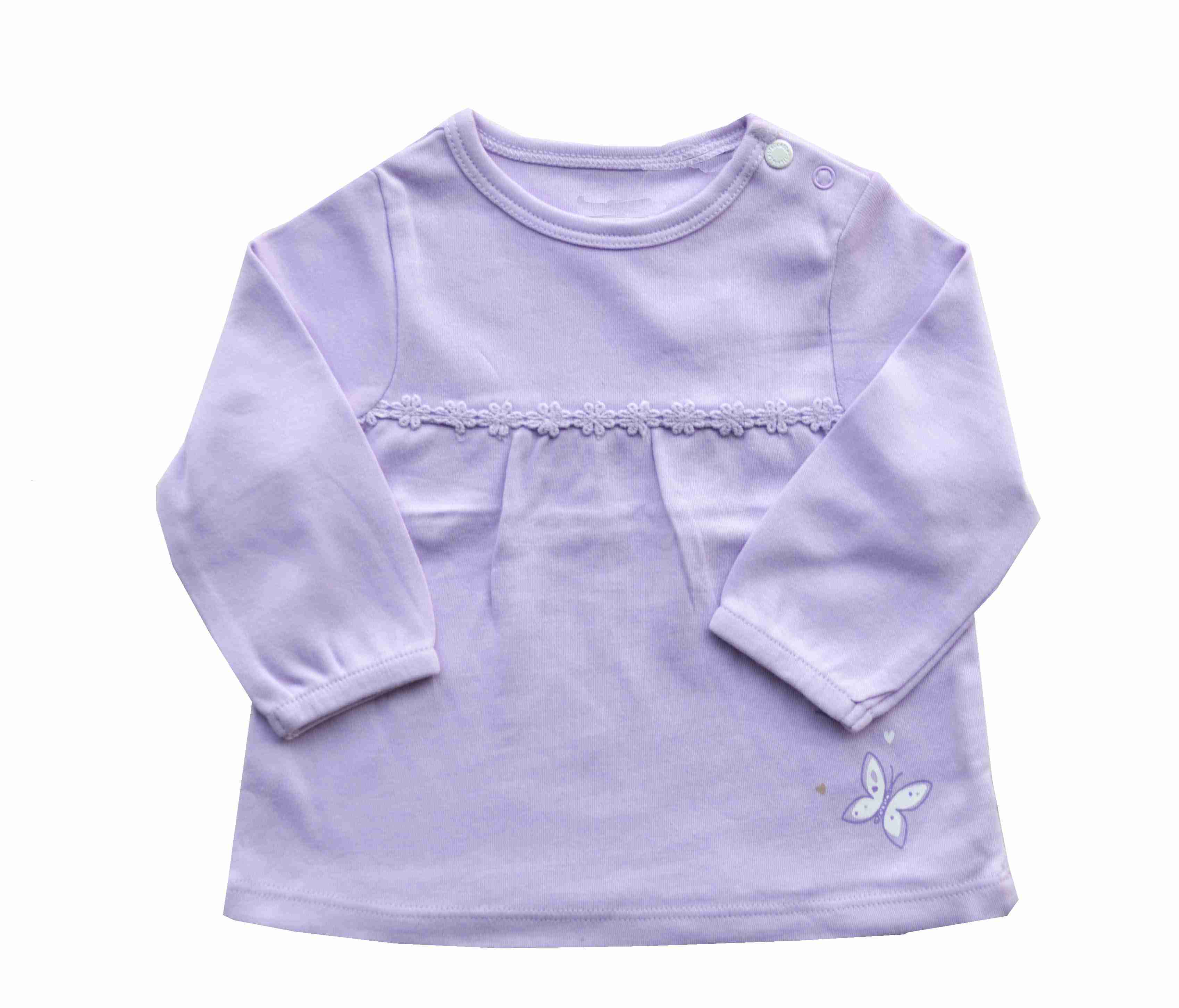 Baby Girls Top with full sleeves;Color-Purple