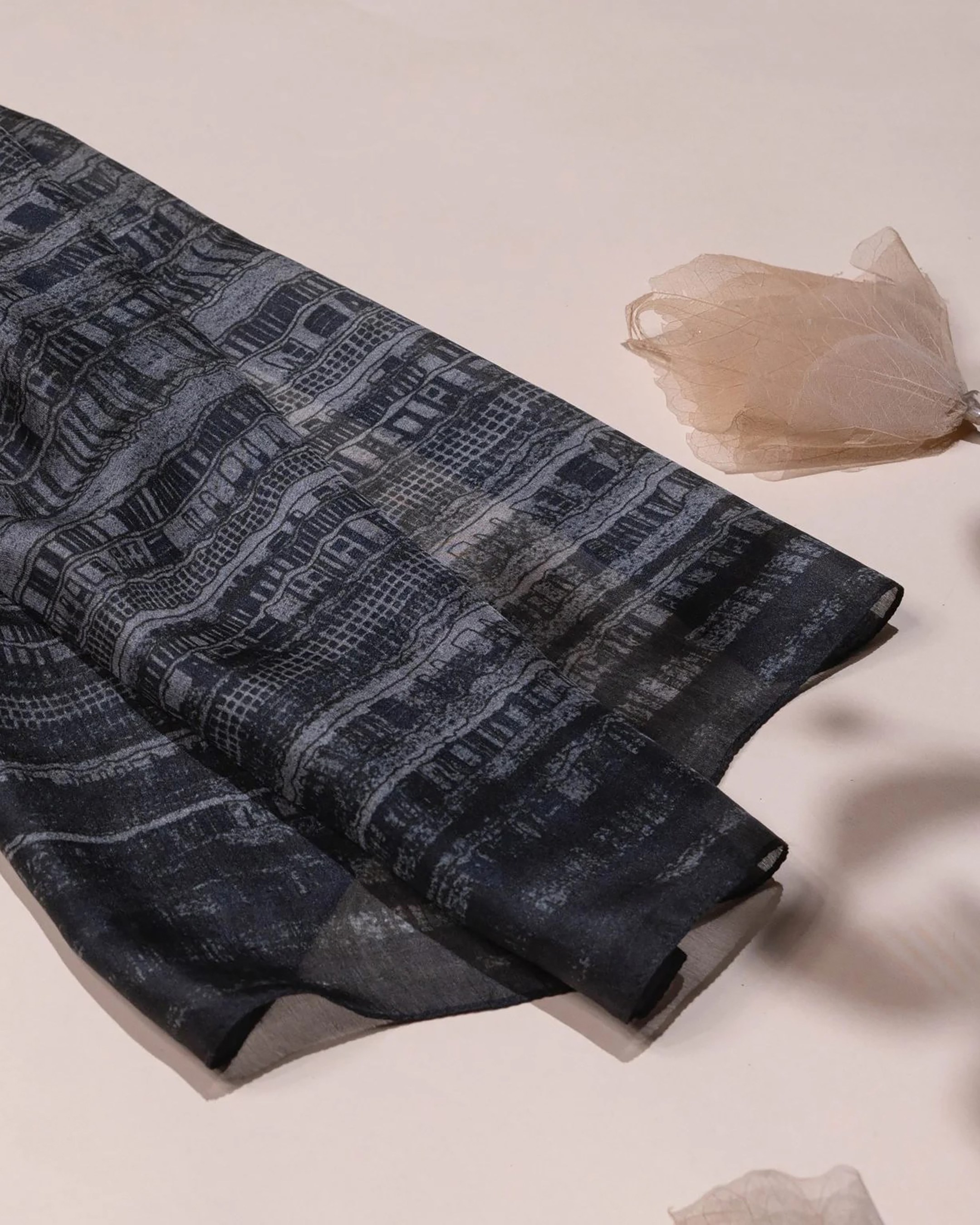 Urban Noir Silk Scarf