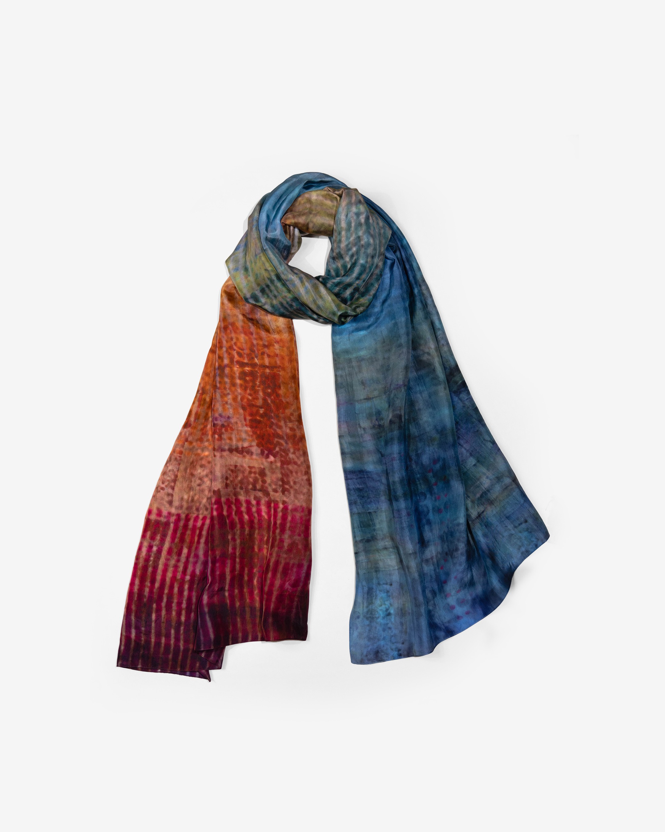 Sunset Horizon Silk Scarf