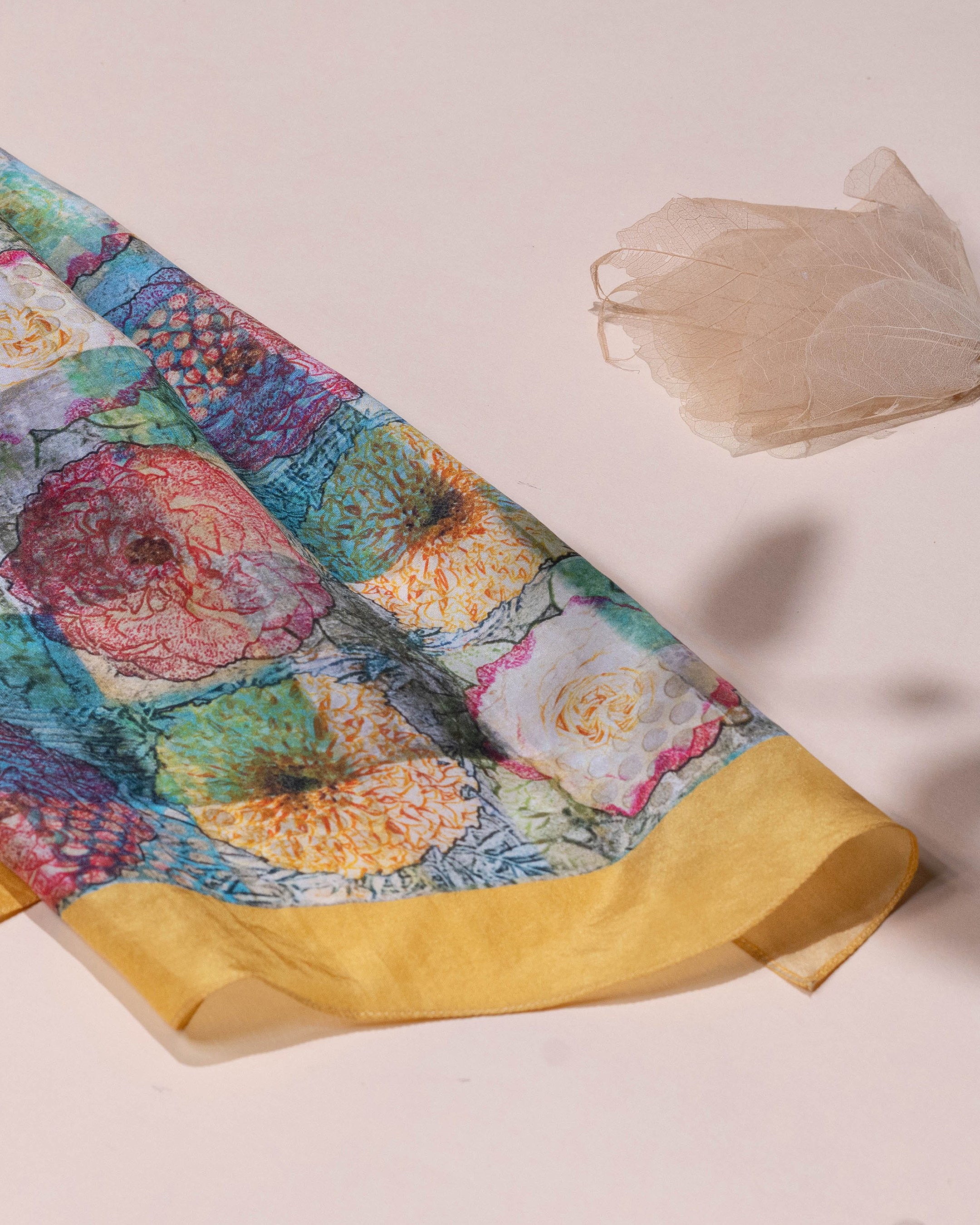 Floral Elegance Silk Scarf