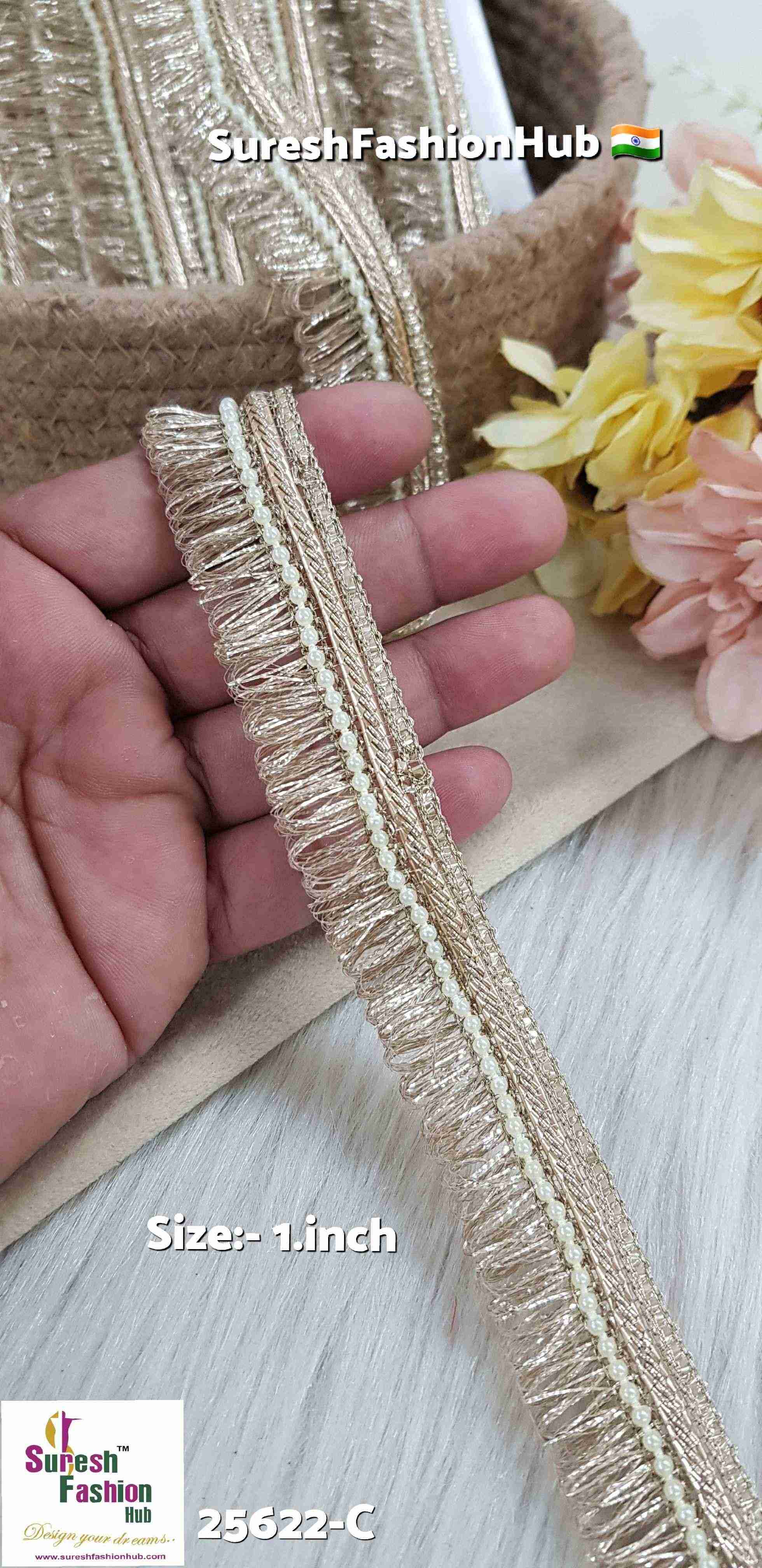 Pearl Glow Gota Moti Lace