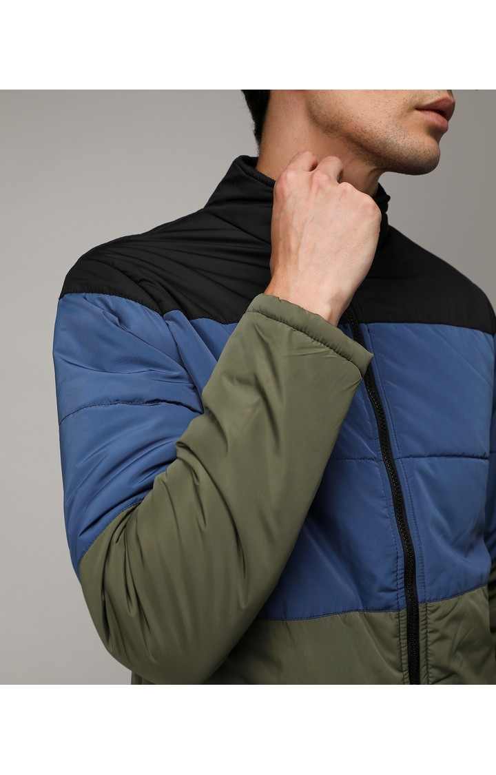 Men's Multicolor Colourblock Western Jackets