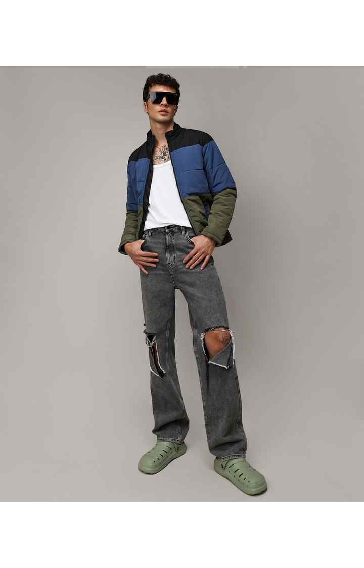 Men's Multicolor Colourblock Western Jackets