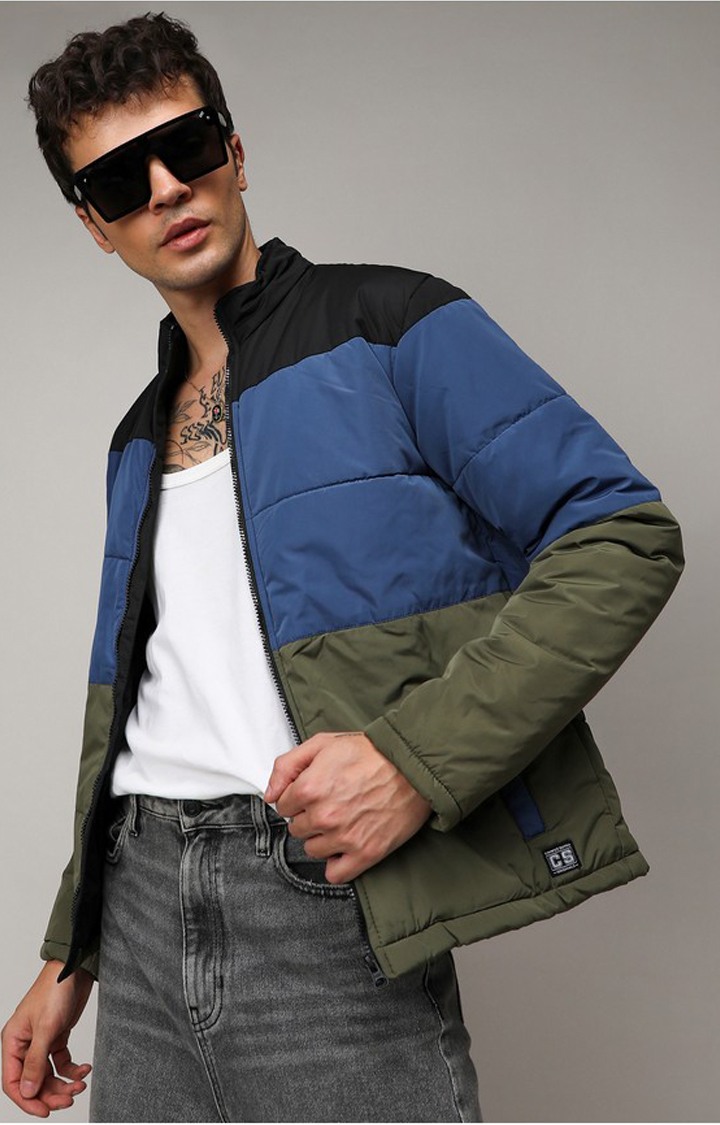 Men's Multicolor Colourblock Western Jackets