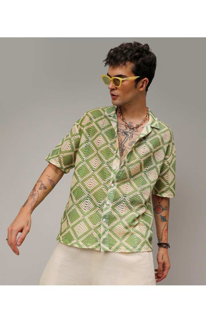 Men's Multicolor Printed Oversized Shirts