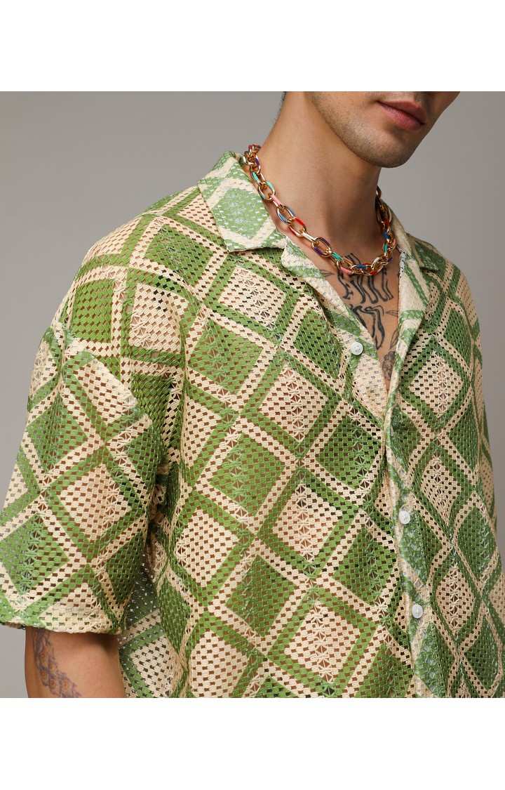 Men's Multicolor Printed Oversized Shirts