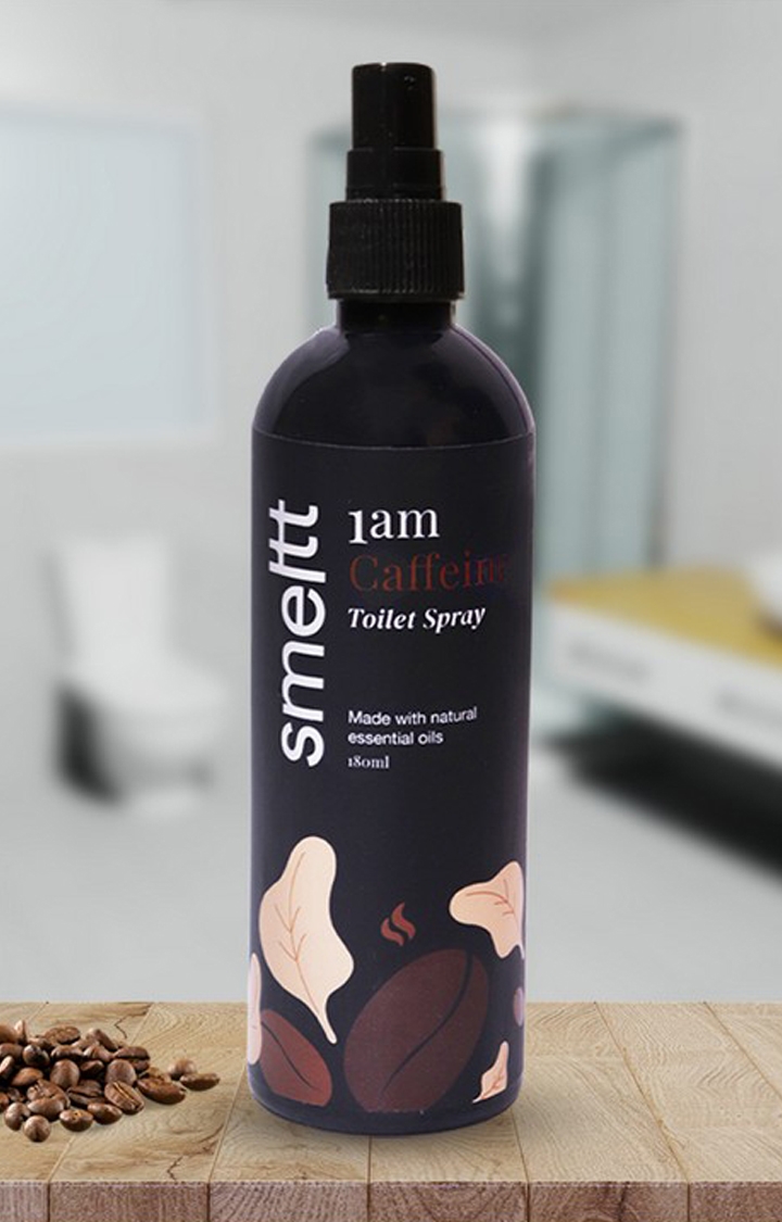 Smeltt | Smeltt 1 am Caffeine Toilet Spray, Pre-Poo Spray, Bathroom air freshener with Essential Oils- 180 ML 1