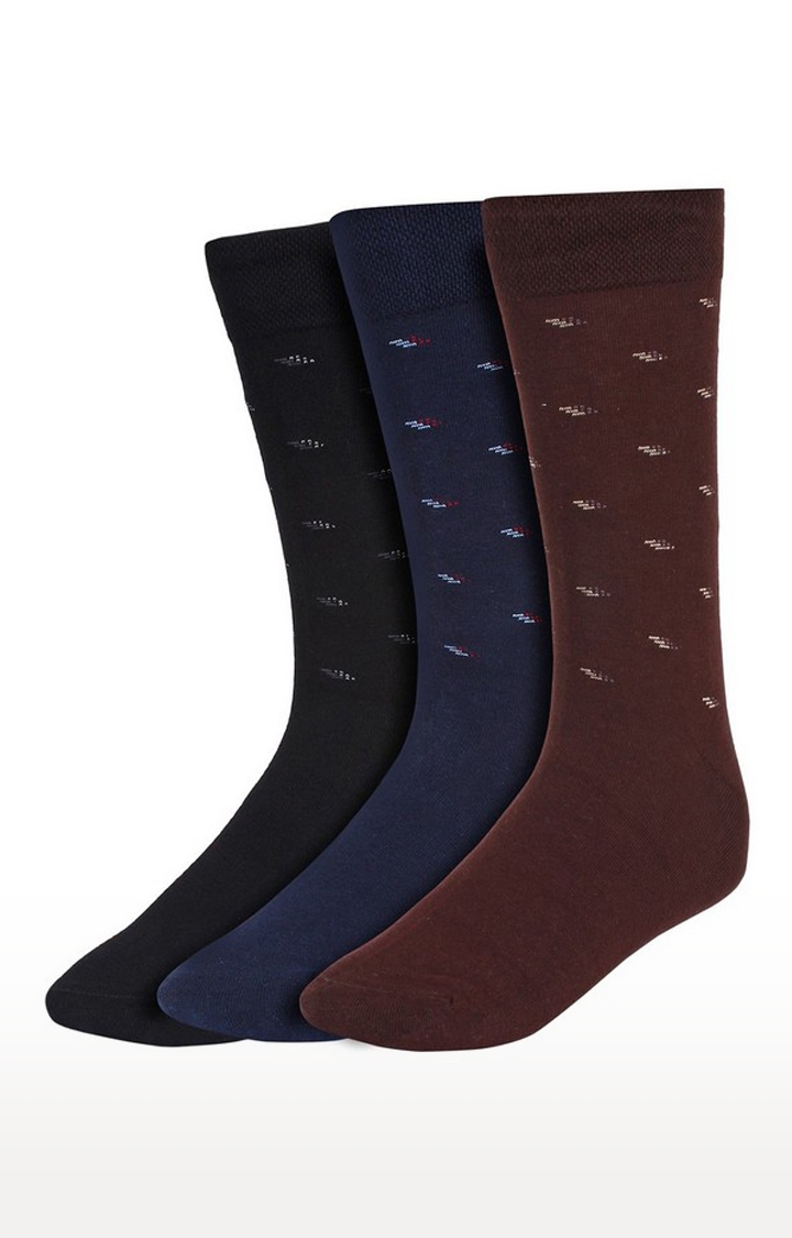CREATURE | Creature Multi-coloured Men's Cotton Calf Length Casual Socks (Pack of 3) 0