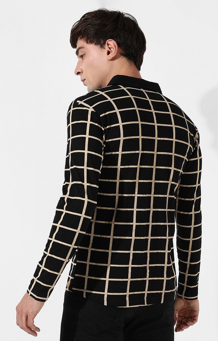 Men's Black Checked Casual Shirts