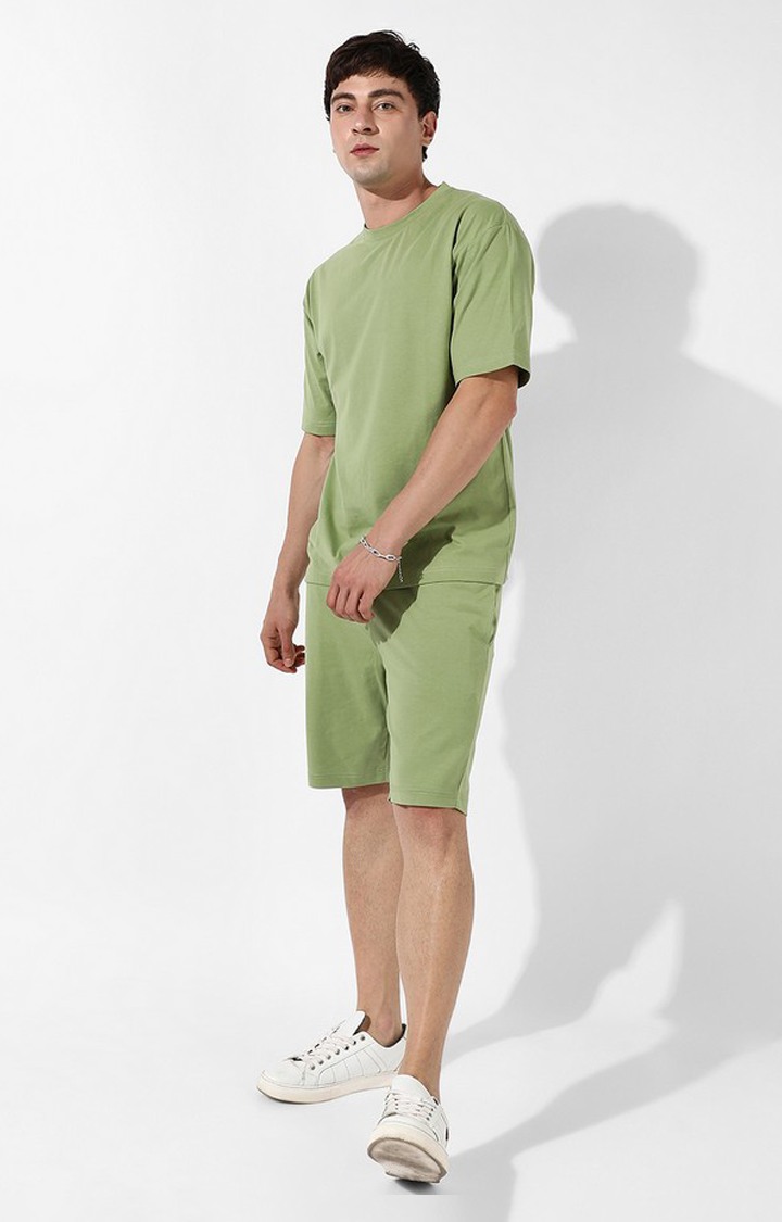 Men's Green Graphics Co-ords