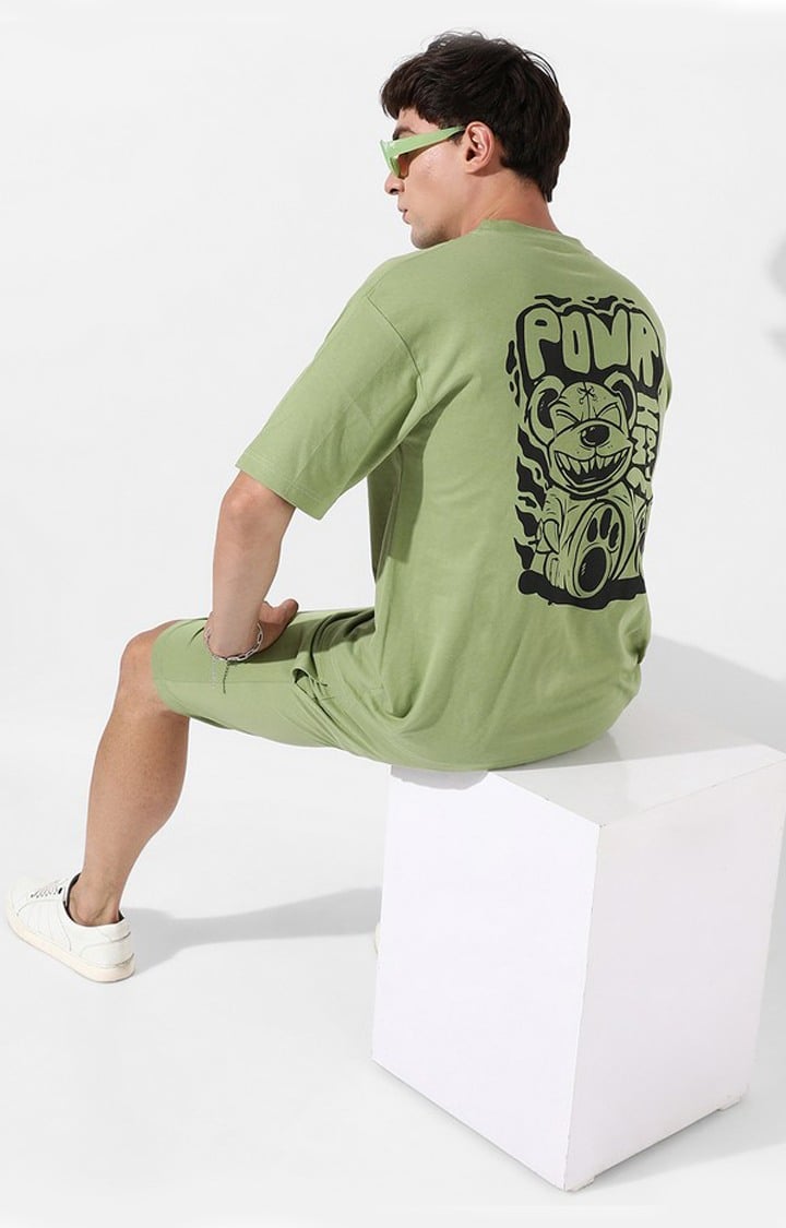 Men's Green Graphics Co-ords